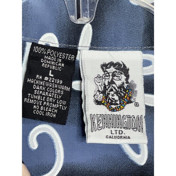 Kennington Men’s Hawaiian Shirt Hula Girl Tropical Print Short Sleeves Size L - Picture 5 of 5